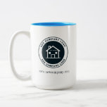 Modern Custom Business Logo Giveaway Two-Tone Coffee Mug