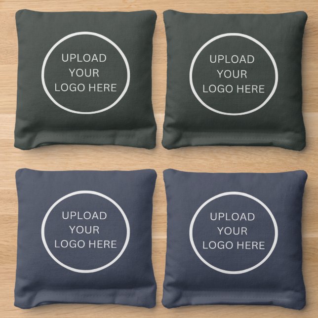 Modern Custom Business Logo Modern Simple Cornhole Cornhole Bags (Wood)