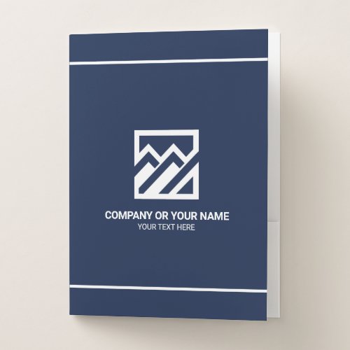 Modern Custom Business Logo Pocket Folder