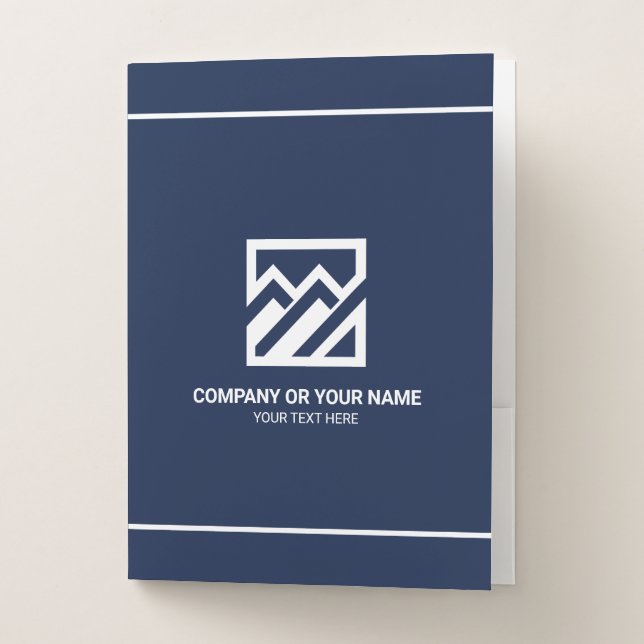 Modern Custom Business Logo Pocket Folder (Front)