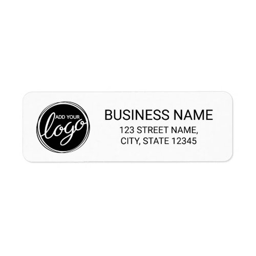 Modern Custom Business Logo Return Address Label