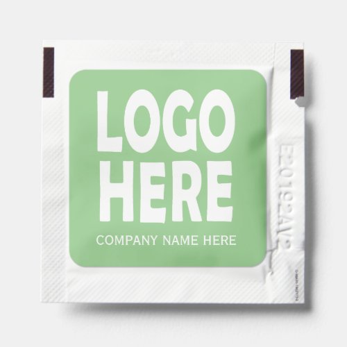 Modern custom business logo sage green promotional hand sanitizer packet