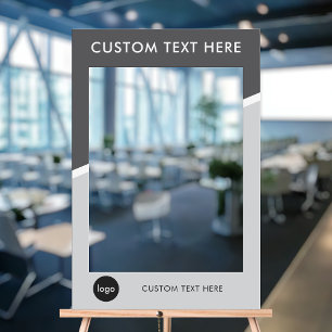 Modern Custom Business Logo Selfie Frame Foam Board