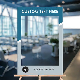 Modern Custom Business Logo Selfie Frame Foam Board