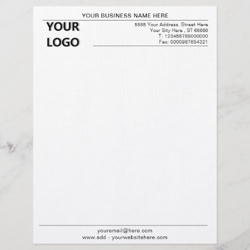 Modern Custom Business Office Letterhead with Logo