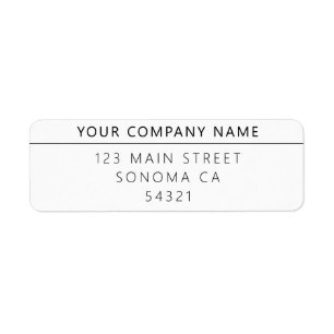 Modern Custom Business Return Address Label