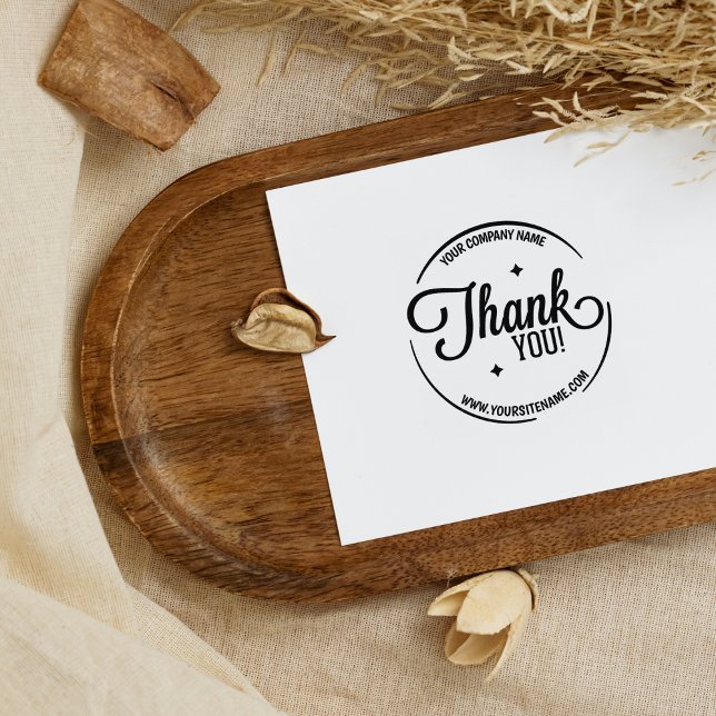 Modern Custom Business Thank You   Rubber Stamp (Creator Uploaded)