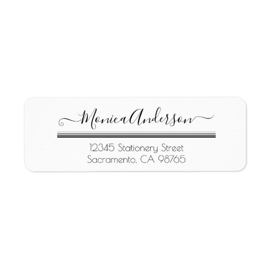 Modern Custom Calligraphy Script Name Label | Zazzle.com