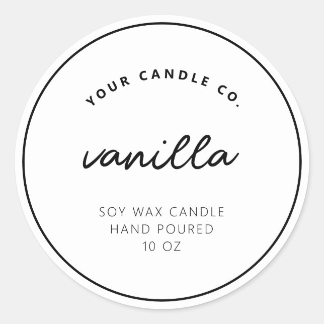 Modern Custom Candle Label (Front)