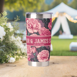 Modern Custom Carnation Insulated Tumbler For Coup