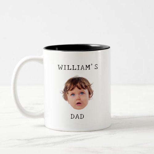 Modern Custom Child With Baby Picture Mothers Day Two_Tone Coffee Mug