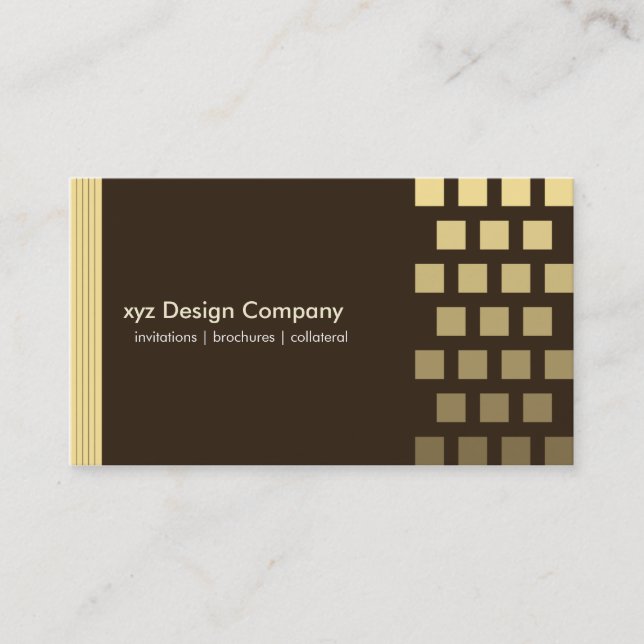 Modern custom Chocolate/Lemon Business Card (Front)