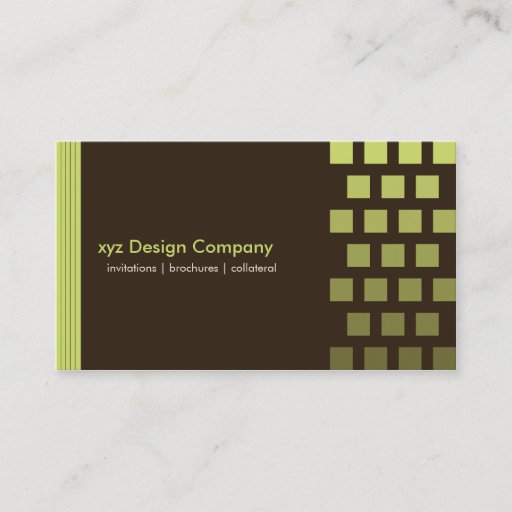 Customizable Modern custom Chocolate/Lime Business Card