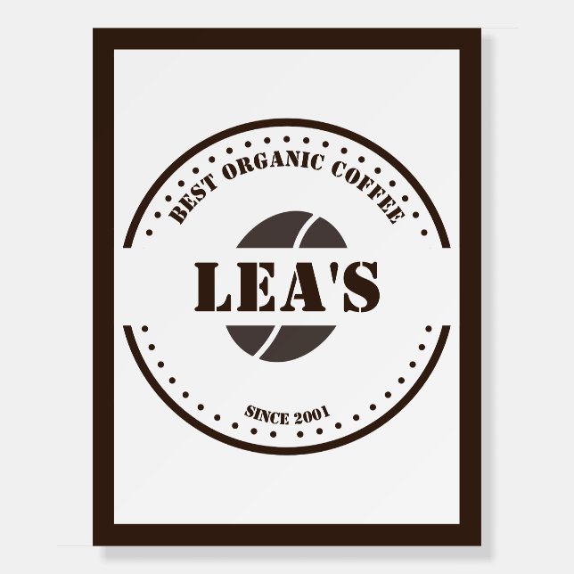 Modern Custom Coffee Shop We Are Open Foam Board (Back)