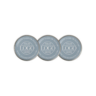 Modern Custom Company Business Logo Blue Branded Golf Ball Marker