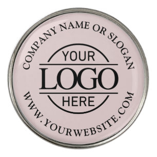 Modern Custom Company Business Logo Pink Branded Golf Ball Marker