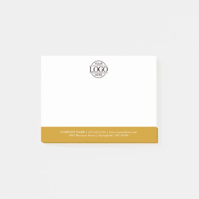 Modern Custom Company Business Logo Promotional Post-it Notes (Front)