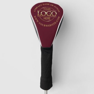 Modern Custom Company Business Logo Red Branded  Golf Head Cover