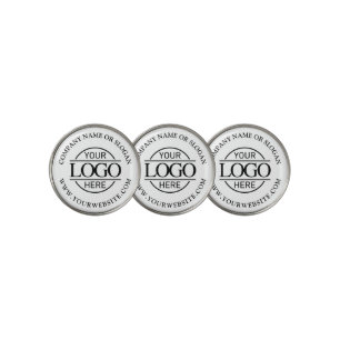 Modern Custom Company Business Logo White Branded Golf Ball Marker