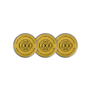 Modern Custom Company Business Logo Yellow Branded Golf Ball Marker