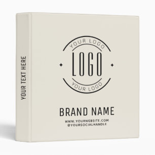 Modern custom company logo business branded 3 ring binder