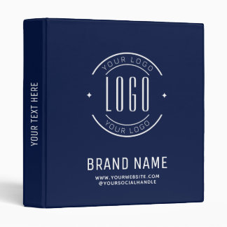 Modern custom company logo business branded 3 ring binder