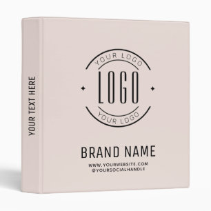 Modern custom company logo business branded 3 ring binder