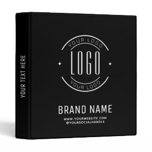 Modern custom company logo business branded 3 ring binder