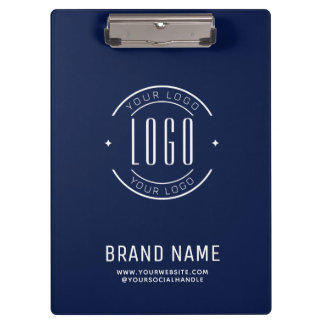 Modern custom company logo business branded clipboard