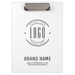 Modern custom company logo business branded clipboard