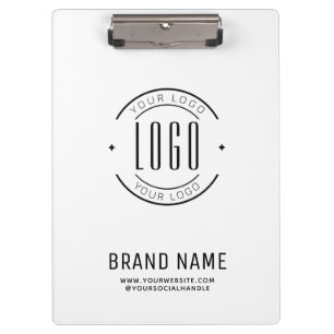Modern custom company logo business branded clipboard