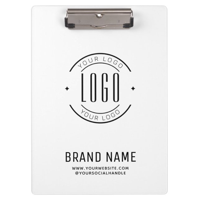Modern custom company logo business branded clipboard (Front)