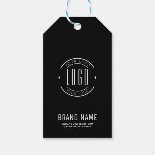 Modern custom company logo business branded gift tags