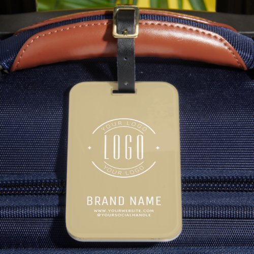 Modern custom company logo business branded luggage tag