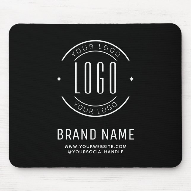 Modern custom company logo business branded mouse pad (Front)