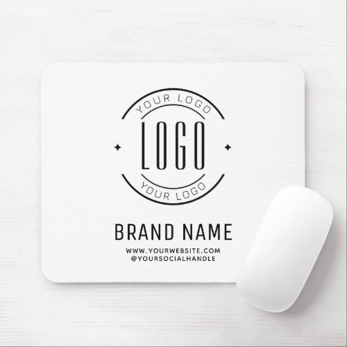 Modern custom company logo business branded mouse pad