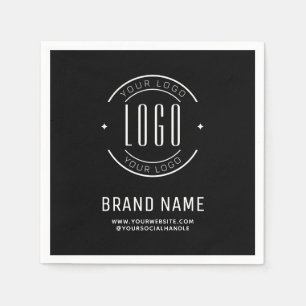 Modern custom company logo business branded napkins