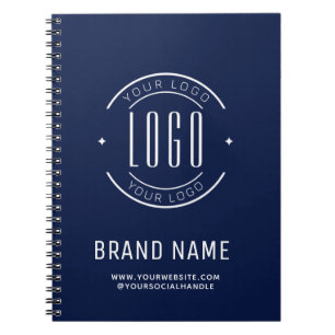 Modern custom company logo business branded notebook