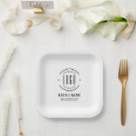 Modern custom company logo business branded paper plates<br><div class="desc">Modern custom company logo business branded</div>