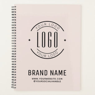 Modern custom company logo business branded planner