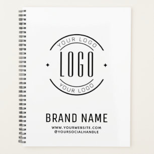 Modern custom company logo business branded planner