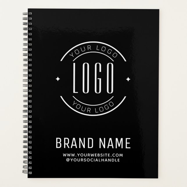 Modern custom company logo business branded planner (Front)