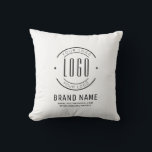 Modern custom company logo business branded throw pillow<br><div class="desc">Modern custom company logo business branded</div>