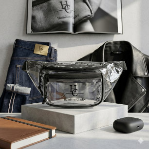 Modern Custom Company Logo Clear Stadium Approved  Clear Fanny Pack