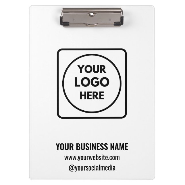 Modern Custom Company Logo clipboard (Front)