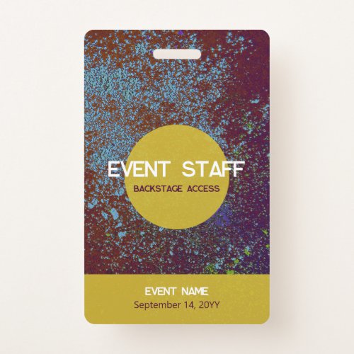 Modern Custom Concert or Event Staff Badge