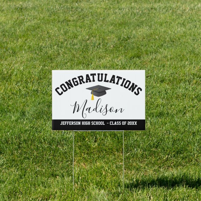 Modern Custom Congratulations Graduate Sign (Insitu)