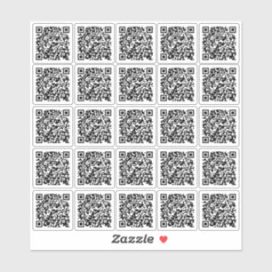 Modern Custom Create Your Own QR Code Promotional  Sticker