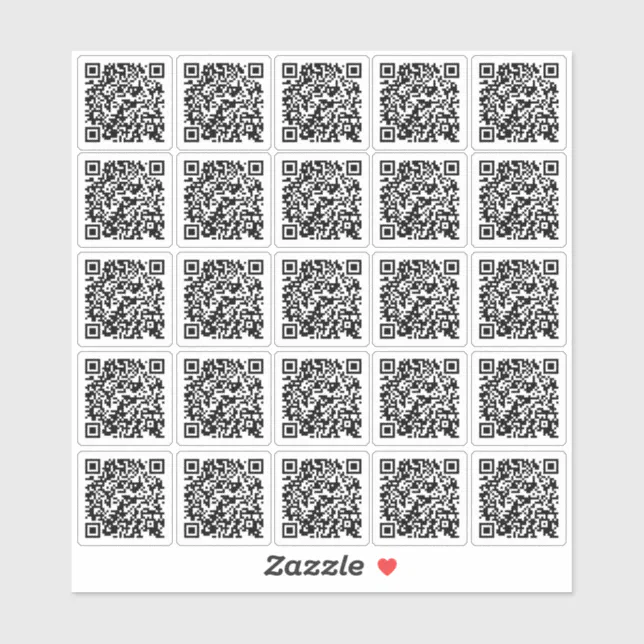 Modern Custom Create Your Own QR Code Promotional Sticker | Zazzle