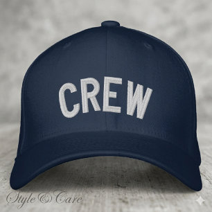 Modern Custom CREW Text Embroidered Baseball Cap